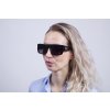 Női napszemüveg, szögletes 22224, fekete 9001399-108