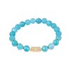 Karkötő természetes kő amazonit aranyozott gyöngyökkel 14k arany 2002050