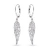 57451 57451 ezüst színű, angyalszárny motívummal díszített, lógós fülbevaló 3635