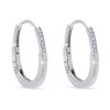 57490 57490 ezüst színű, hat cirkóniával díszített karika fülbevaló 3648