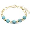 59857 pozlaceny naramek s tyrkysovymi koralky 2997