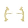 59920 pozlacene nausnice 14k zlatem ve tvaru kotvy 3810