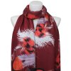 Női kasmír téglalap alakú sál 2108-43 tollak, piros 7200567-5