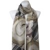 Női téglalap alakú sál 2315-3, márvány aranyszállal, barna 7200563-3