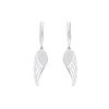 Fülbevaló sebészeti acélból készült gyűrű, hosszú lógó szárnyak, cirkóniával 1002623