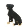 Melltű - fekete kutya, arany színek 9001551-1