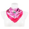 Női selyem sál RR3050-05 stewardess kutyás mintával, neon rózsaszín 7200621-6