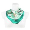 Női selyem sál RR3050-05 stewardess kutyás mintával, zöld 7200621-7