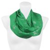 Női sál alagút 345-9A, ezüst macskamintával, zöld 7200626-5