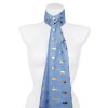 Női könnyű, téglalap alakú sál 345-1 arany macskamintával, kék 7200627-5