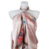 Női hosszú szatén sál 1912-5, láncmintás - rózsaszín 7200429-8