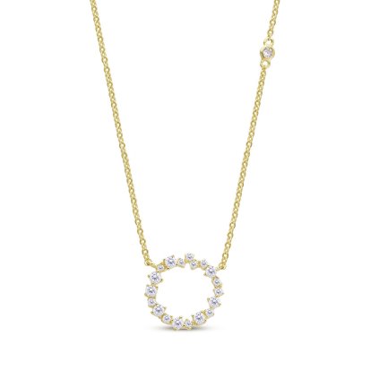 55435 1 55435 1 lănțișor argintiu placat cu aur cu inel și zirconi 2302