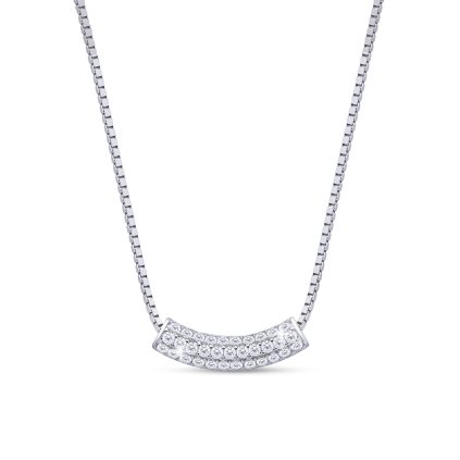 55714 55714 colier argintiu cu pandantiv cu zirconii 2314