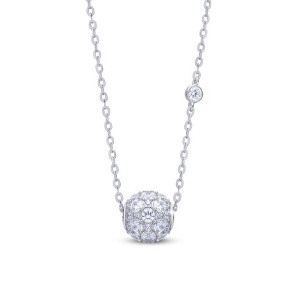 55732 55732 Lanț argintiu cu bilă incrustată cu zirconii 2320