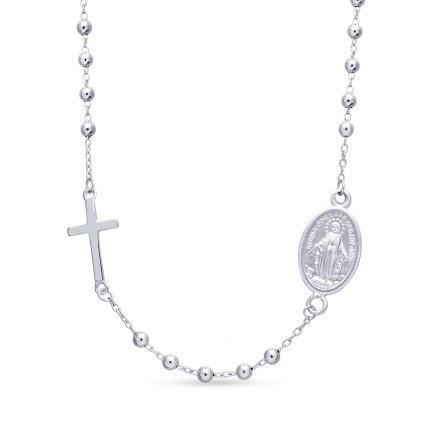 57112 57112 Colier argintiu cu medalion Fecioara Maria 2447