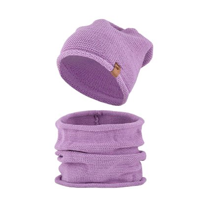 60691 damsky zimni set cepice a tunel mark lila 7100331 23