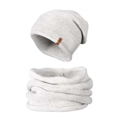 Set de iarnă pentru femei, pălărie și tunel Mark - alb 7100331-4