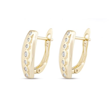 Cercei placați cu aur de 14K, decorați cu zirconi 1002217