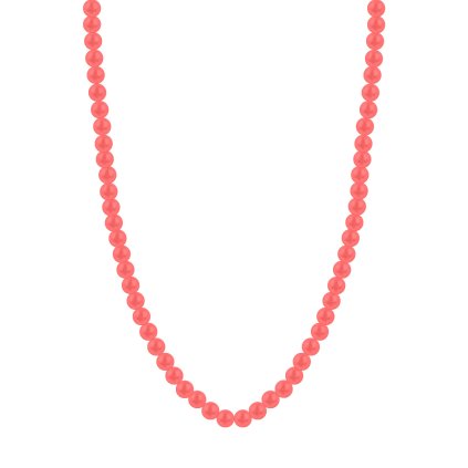Colier 5272-2 cu perle artificiale mici - culori roșii 6000509