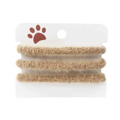 Elastic de păr cu păr înalt, bej închis -3 buc 8000779-2