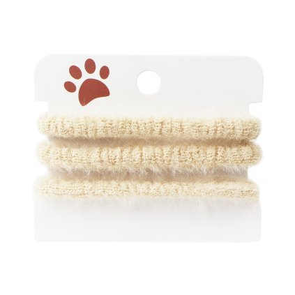 Elastic de păr cu păr înalt, bej deschis -3 buc 8000779-3