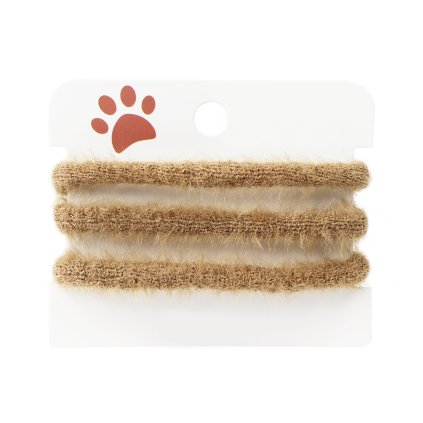 Elastic de păr cu păr înalt, maro deschis -3 buc 8000779-4