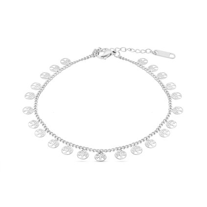 Brățară din oțel chirurgical cu pandantive fixe 5127-30, copaci fini ai vieții 2002132-2