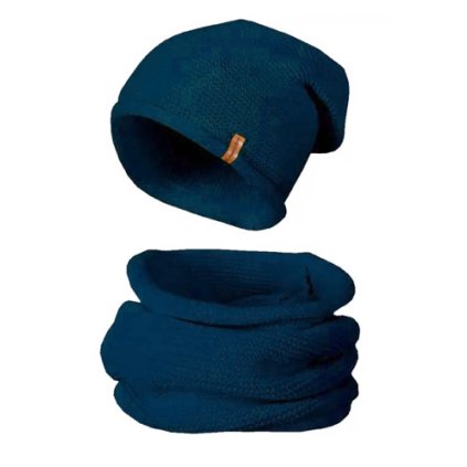 Set de iarnă pentru femei, pălărie și tunel Mark - albastru închis 7100331-17