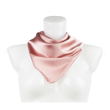 Eșarfă pătrată de mătase de damă YF350-13 stewardess, culoare roz deschis 7200622-7