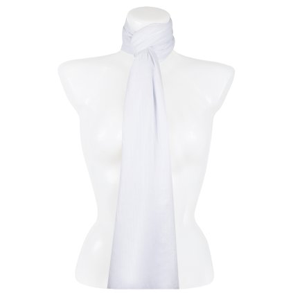 Eșarfă dreptunghiulară ușoară pentru femei 37515 - alb 7200617-19