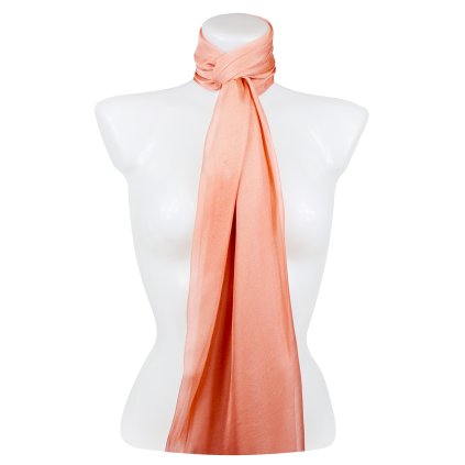 Eșarfă dreptunghiulară plisată pentru femei YF3095-11, culoare somon 7200615