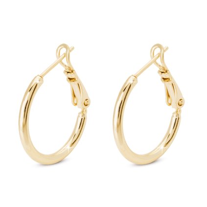Cercei placați cu aur de 14K, cerc strălucitor Ø 5 cm 1002710
