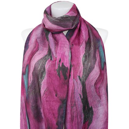 Esarfa dreptunghiulara calda de dama 3015-68, culoare roz 7200655