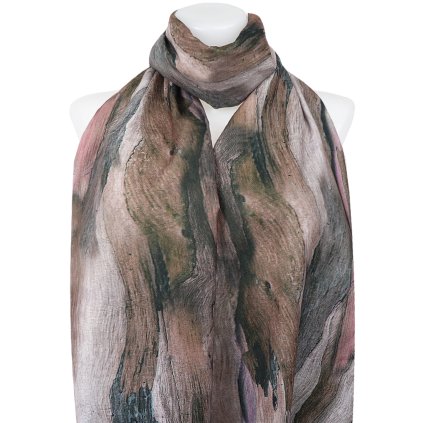 Esarfa dreptunghiulara calda de dama 3015-68, culoare maro 7200655-5