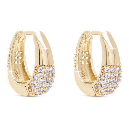 51242 pozlacene nausnice 14k ovalky zdobene zirkony 1003168