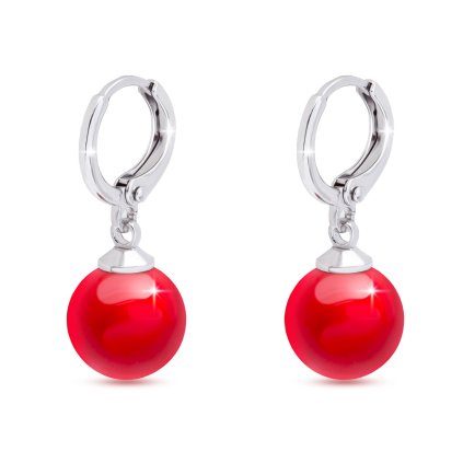 51488 rhodiovane nausnice perlicka cervena 1003198