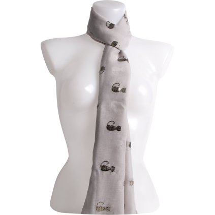 51862 damsky lehky obdelnikovy sal s cernym potiskem kocek sede barvy 7200728 5