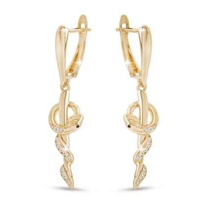 52204 pozlacene nausnice 14k had se zirkony 1003233