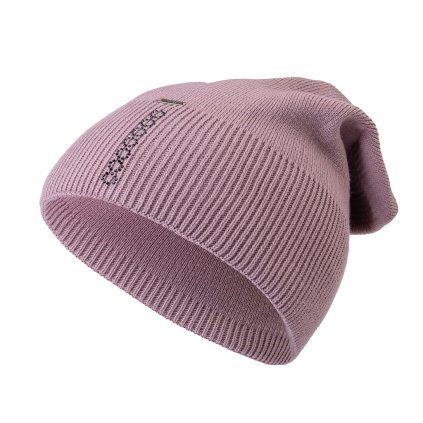 53135 damska zimni cepice wrobi s kaminky ve tvaru cernych kruhu tmave ruzove barvy 7100438 1