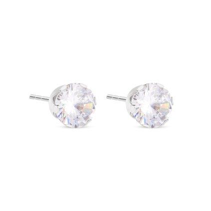 Cercei din oțel chirurgical, zircon transparent 1000697-10