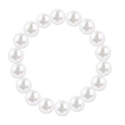 Bratara de perle cu perle artificiale albe 2002250