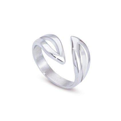 Inel solid de damă din oțel chirurgical, frunze simple 4000274
