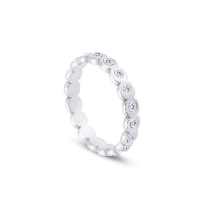 Inel fin pentru femei din oțel chirurgical, zirconiu cubic 4000359