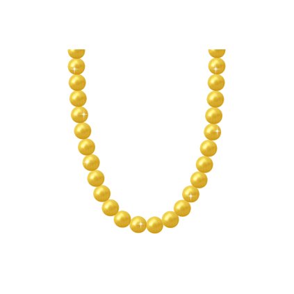 Colier de perle cu perle artificiale - galben 6000657-1