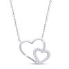 57100 57100 lănțișor argintiu cu două inimioare 2443