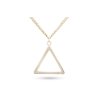 Lant placat cu aur de 14k, rand dublu cu elemente geometrice - triunghi 3001430