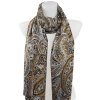 Eșarfă dreptunghiulară pentru femei, decorată cu model cu fir auriu, galben 7200556E