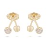 Cercei placati cu aur 14k sâmburi, cireșe cu zirconiu cubic 1002489