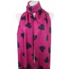 Doamnelor eșarfă dreptunghiulară reversibilă 2130-08 roz, cat-hearts 7200569-2