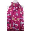 Doamnelor eșarfă dreptunghiulară reversibilă 2130-08 roz, cat-hearts 7200569-2